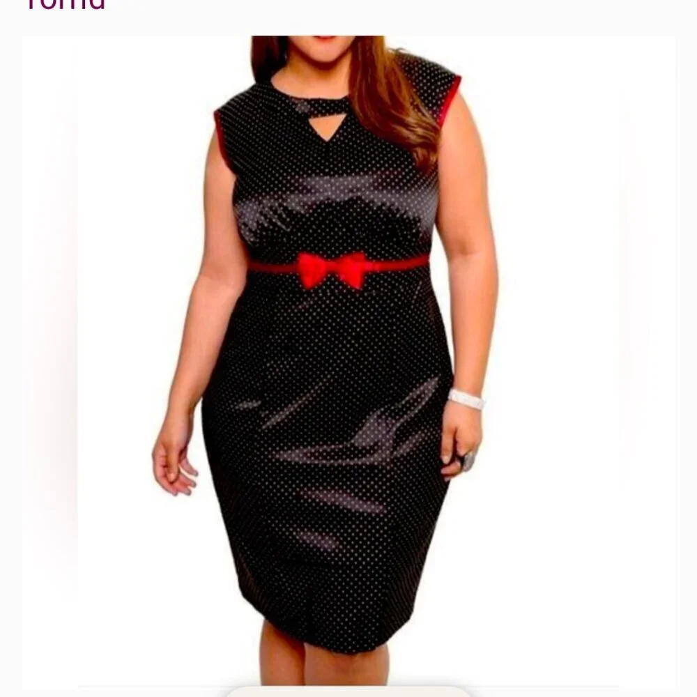 Torrid Retro Chic Woman's Plus-Size Black/White Nostalgic Rockabilly Dress Sz 18 - Picture 1 of 10